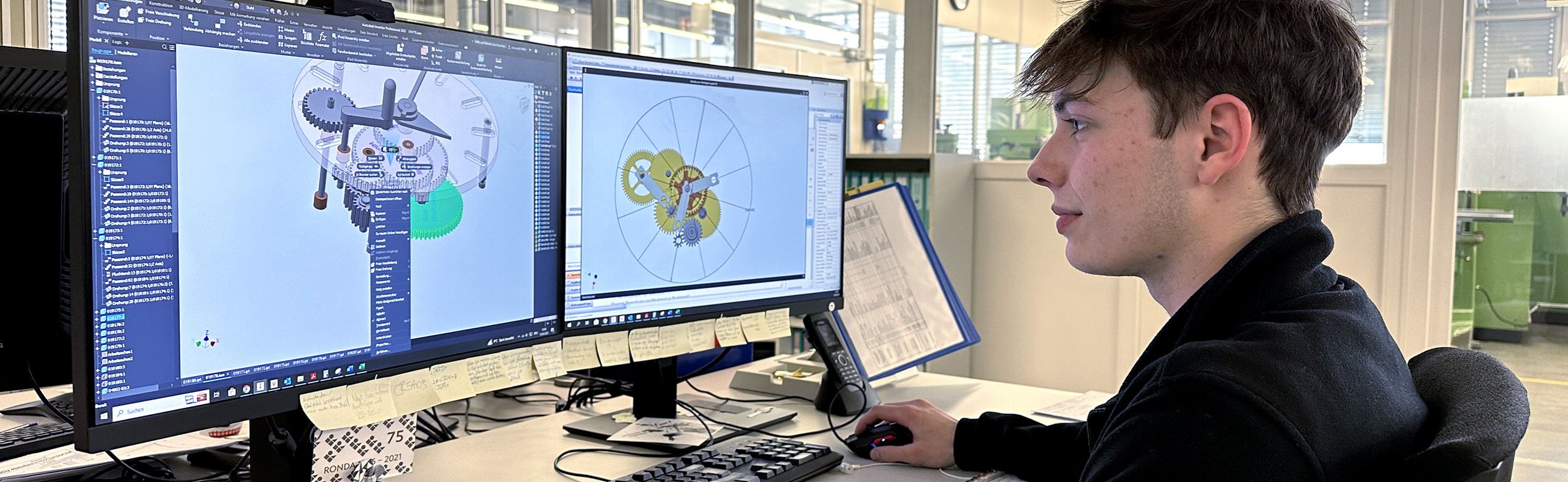 Konstrukteure erarbeiten technische Unterlagen für Produkte der Maschinen-, Elektro- und Metallindustrie